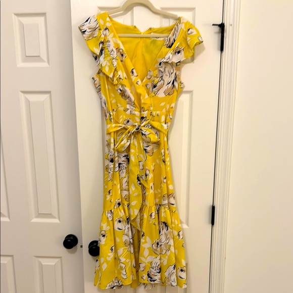 Eliza J Yellow Floral Ruffle Dress - Picture 11 of 12
